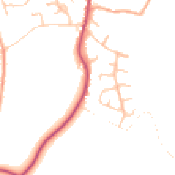 Daytime road noise heatmap for WR7 4ET