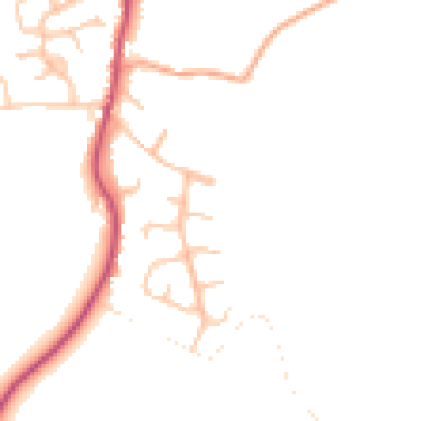 Daytime road noise heatmap for WR7 4EY