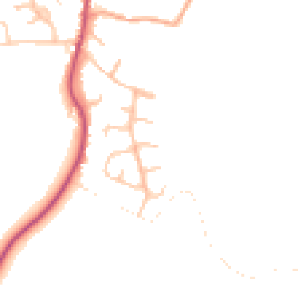 Daytime road noise heatmap for WR7 4EZ