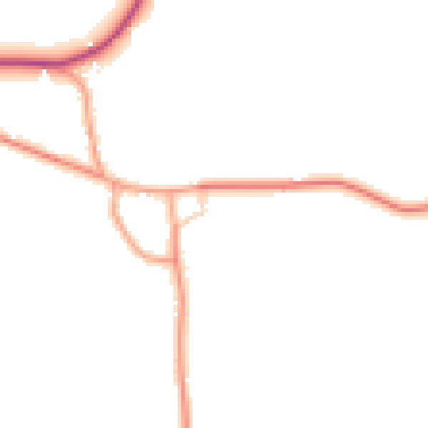 Daytime road noise heatmap for WR7 4FB