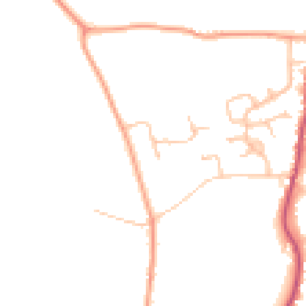 Daytime road noise heatmap for WR7 4FE