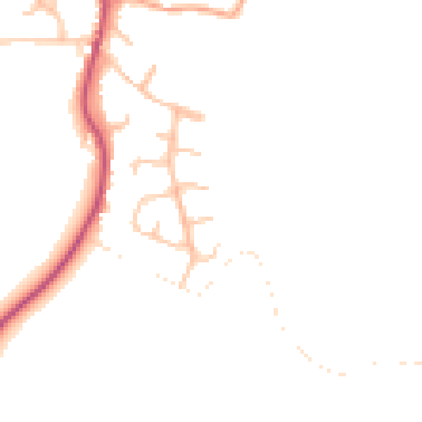 Daytime road noise heatmap for WR7 4HA