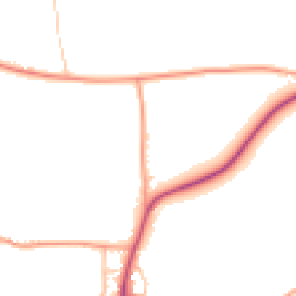 Daytime road noise heatmap for WR7 4HJ
