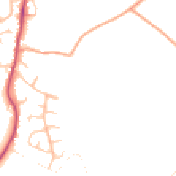Daytime road noise heatmap for WR7 4HU