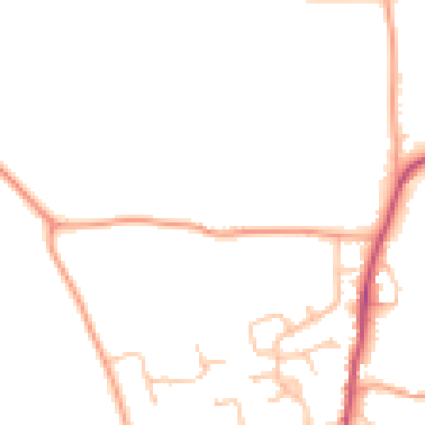 Daytime road noise heatmap for WR7 4JG