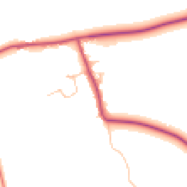 Daytime road noise heatmap for WR7 4NT