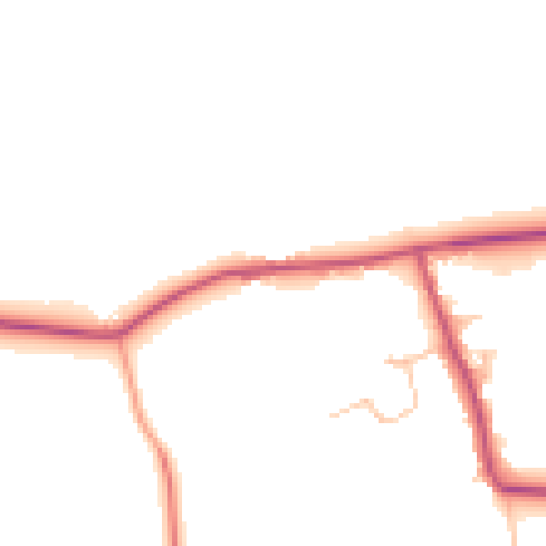 Daytime road noise heatmap for WR7 4NW
