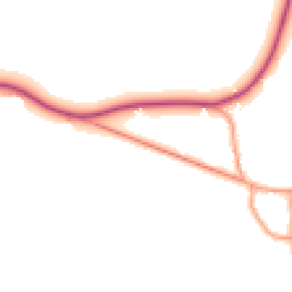 Daytime road noise heatmap for WR7 4PP