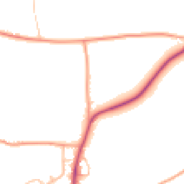 Daytime road noise heatmap for WR7 4PX