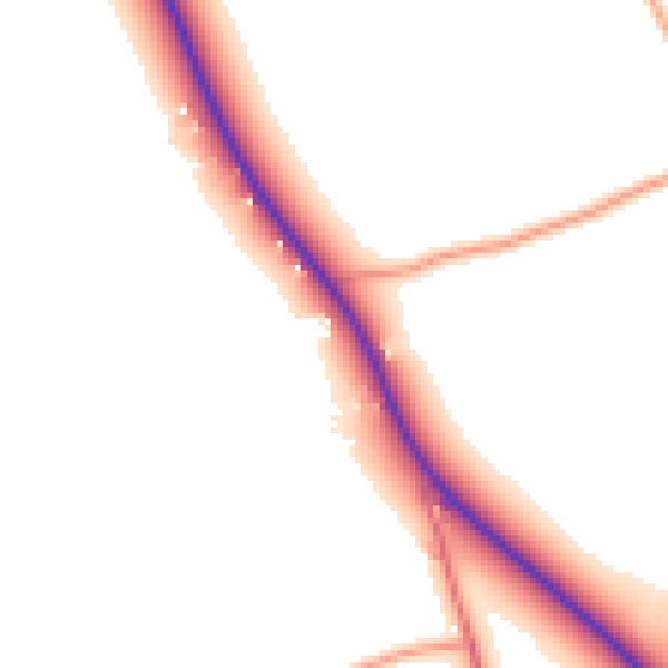 Daytime road noise heatmap for WR7 4QL