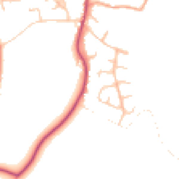 Daytime road noise heatmap for WR7 4QZ