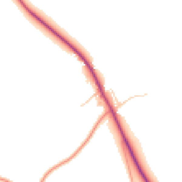 Daytime road noise heatmap for WR7 4RQ