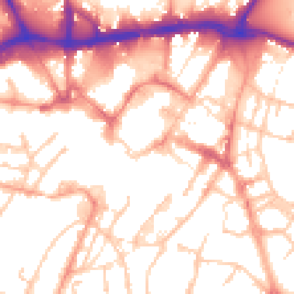 Daytime road noise heatmap for WS1 1DP