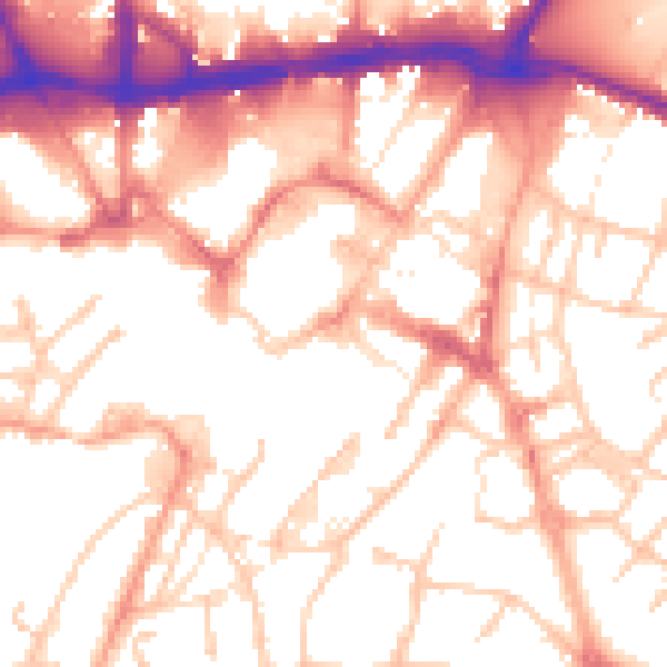 Daytime road noise heatmap for WS1 1EJ
