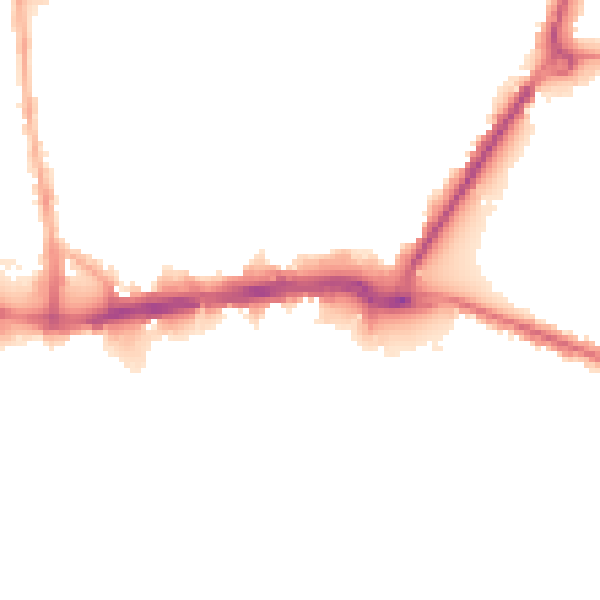 Night-time road noise heatmap for WS1 1EN