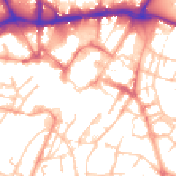 Daytime road noise heatmap for WS1 1EX