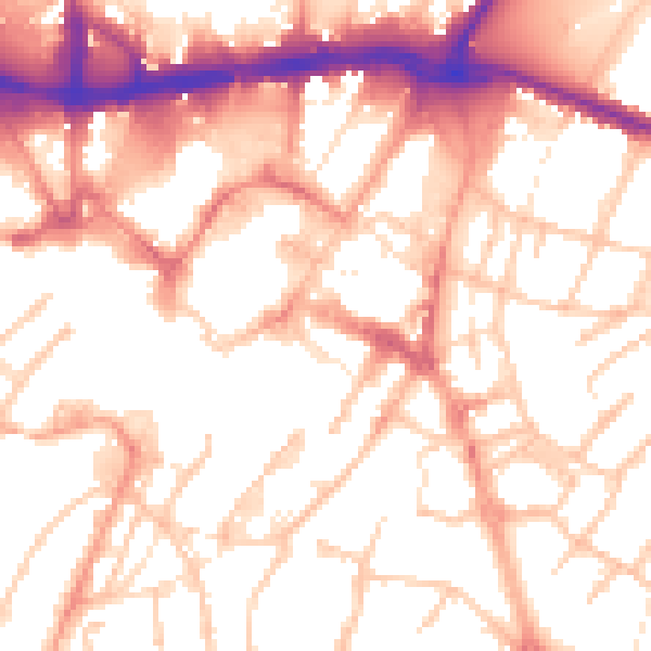 Daytime road noise heatmap for WS1 1HR