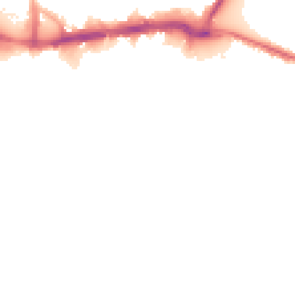 Night-time road noise heatmap for WS1 1HR