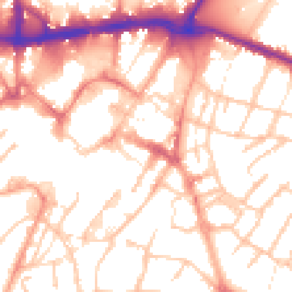 Daytime road noise heatmap for WS1 1JA