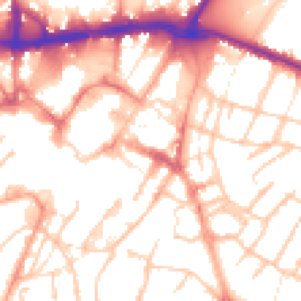 Daytime road noise heatmap for WS1 1JQ