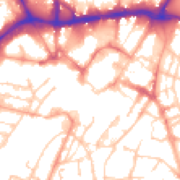 Daytime road noise heatmap for WS1 1LG