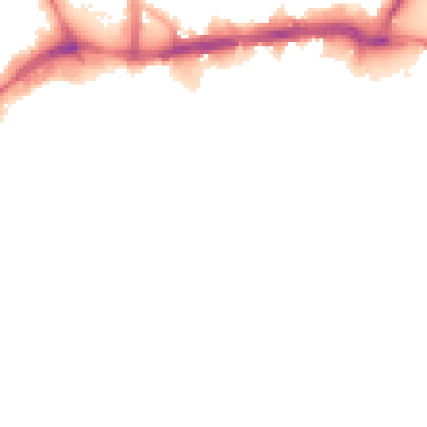 Night-time road noise heatmap for WS1 1LG