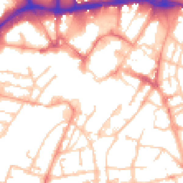 Daytime road noise heatmap for WS1 1LR