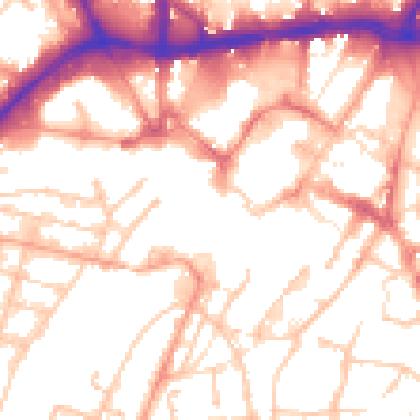 Daytime road noise heatmap for WS1 1LY