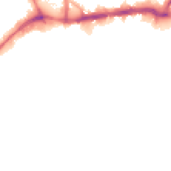 Night-time road noise heatmap for WS1 1LY