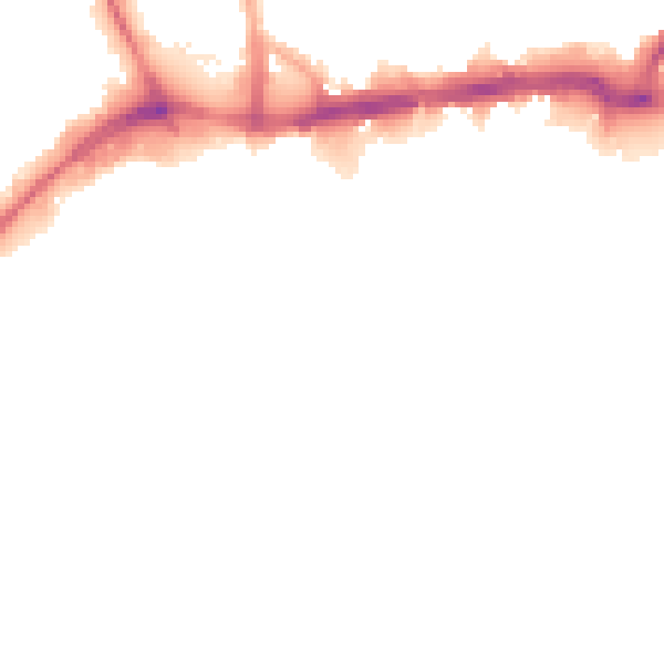 Night-time road noise heatmap for WS1 1NG