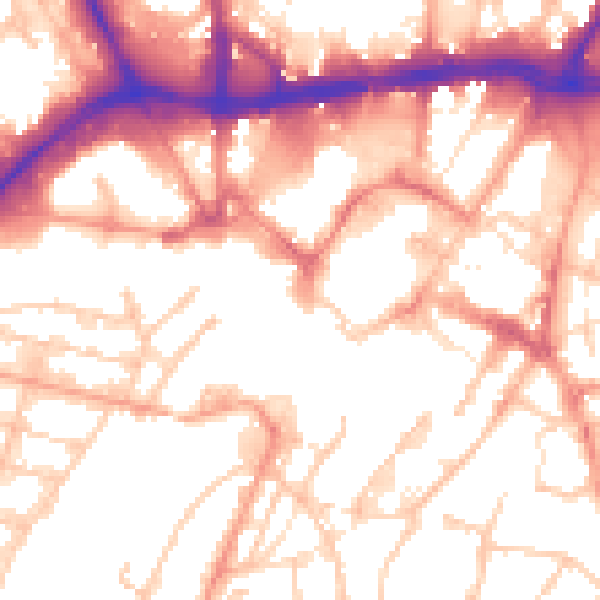 Daytime road noise heatmap for WS1 1NJ