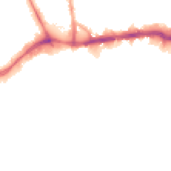 Night-time road noise heatmap for WS1 1NP
