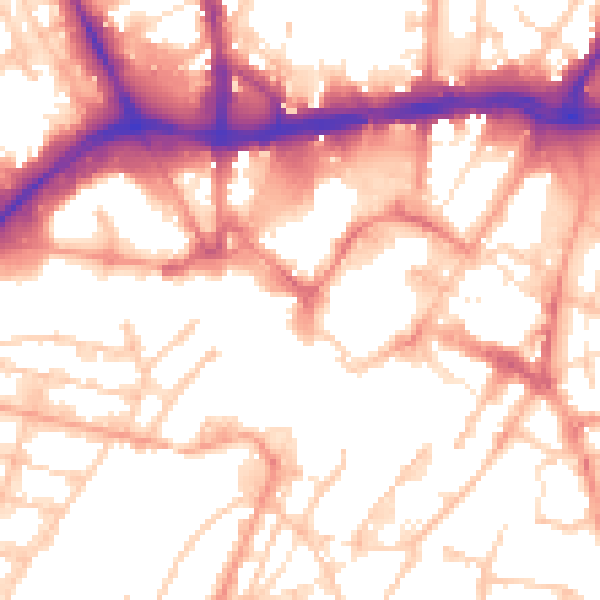 Daytime road noise heatmap for WS1 1NR