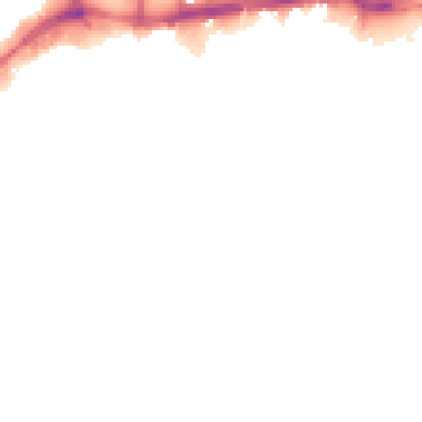 Night-time road noise heatmap for WS1 1NX