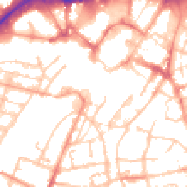 Daytime road noise heatmap for WS1 1PB