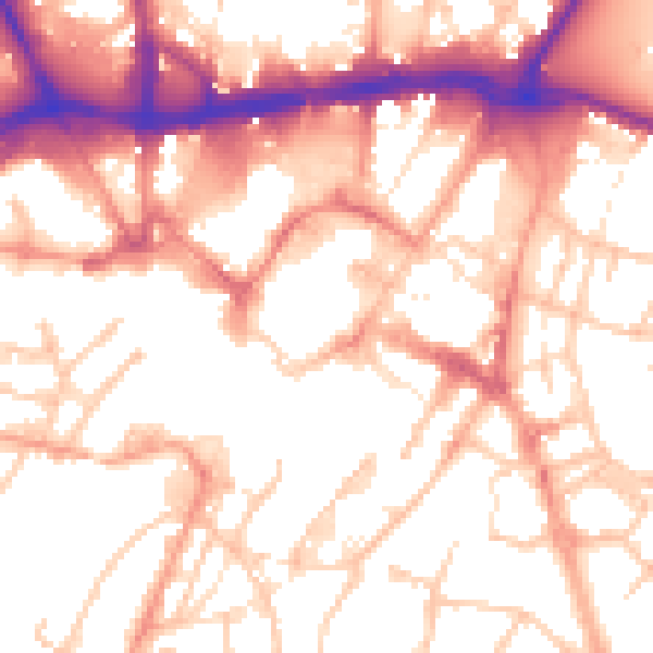 Daytime road noise heatmap for WS1 1PT
