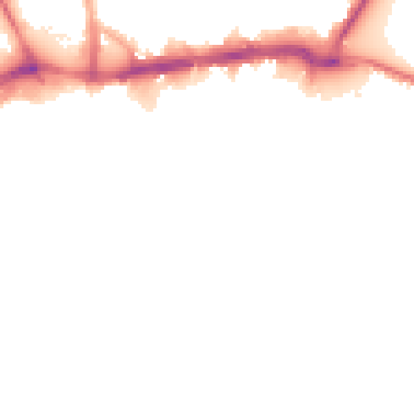 Night-time road noise heatmap for WS1 1PT