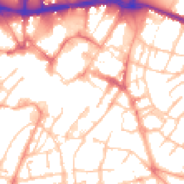 Daytime road noise heatmap for WS1 1QA