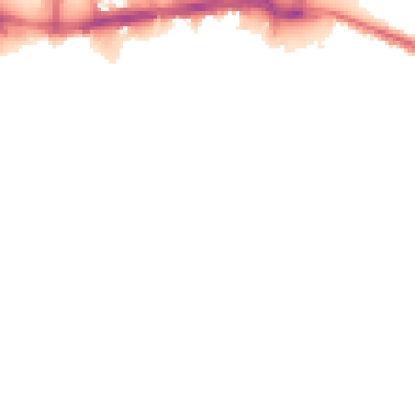 Night-time road noise heatmap for WS1 1QA