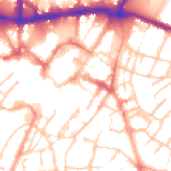 Daytime road noise heatmap for WS1 1QD