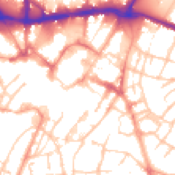 Daytime road noise heatmap for WS1 1QF