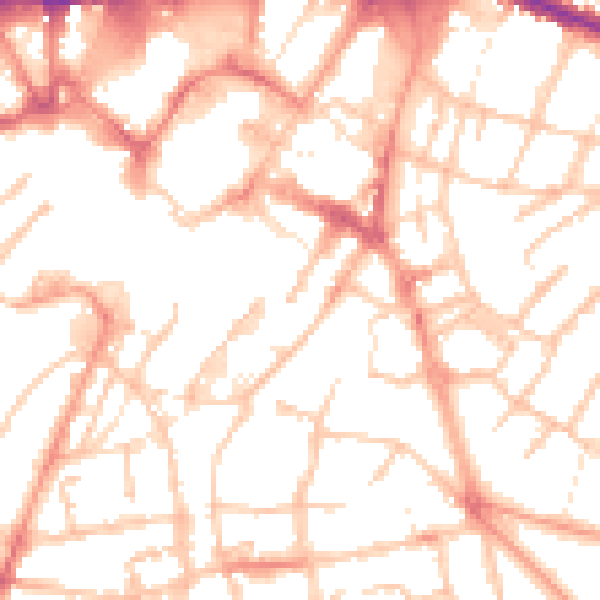 Daytime road noise heatmap for WS1 1QW