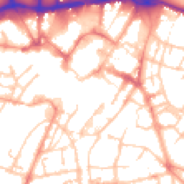 Daytime road noise heatmap for WS1 1QZ