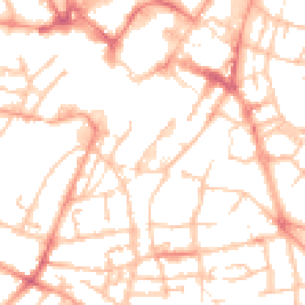 Daytime road noise heatmap for WS1 1RA