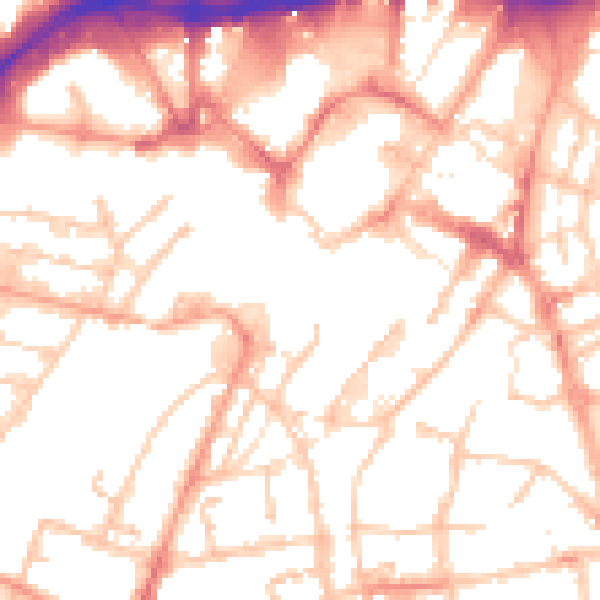 Daytime road noise heatmap for WS1 1RE