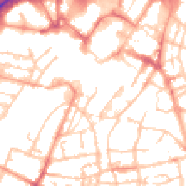 Daytime road noise heatmap for WS1 1RJ