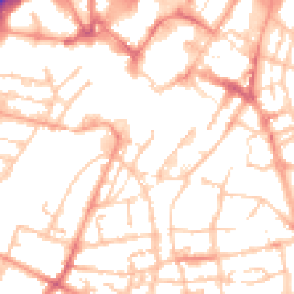 Daytime road noise heatmap for WS1 1RL