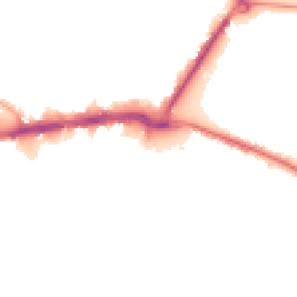 Night-time road noise heatmap for WS1 1SZ