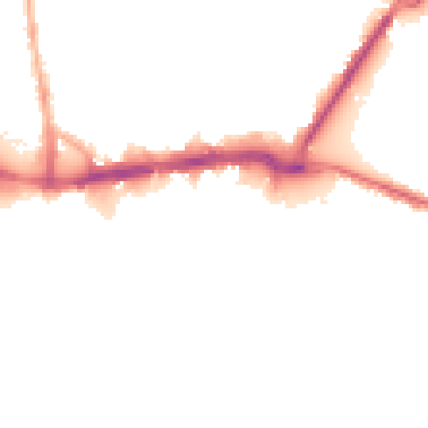 Night-time road noise heatmap for WS1 1XA