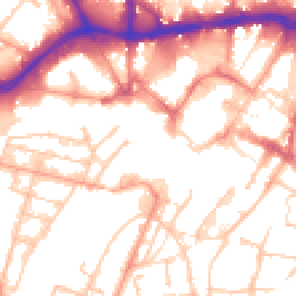 Daytime road noise heatmap for WS1 1YS